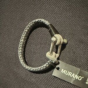 Murano Charcoal Braided Bracelet